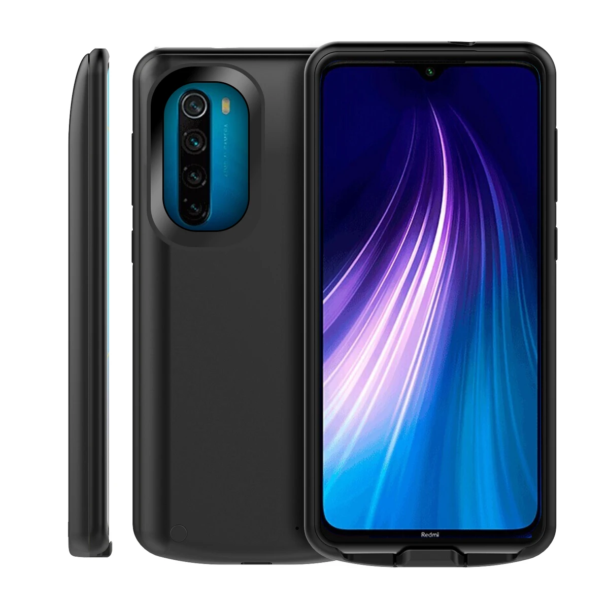 Чехол с зарядным устройством для Xiaomi Redmi Note 8 6500 мАч чехол телефона расширенным