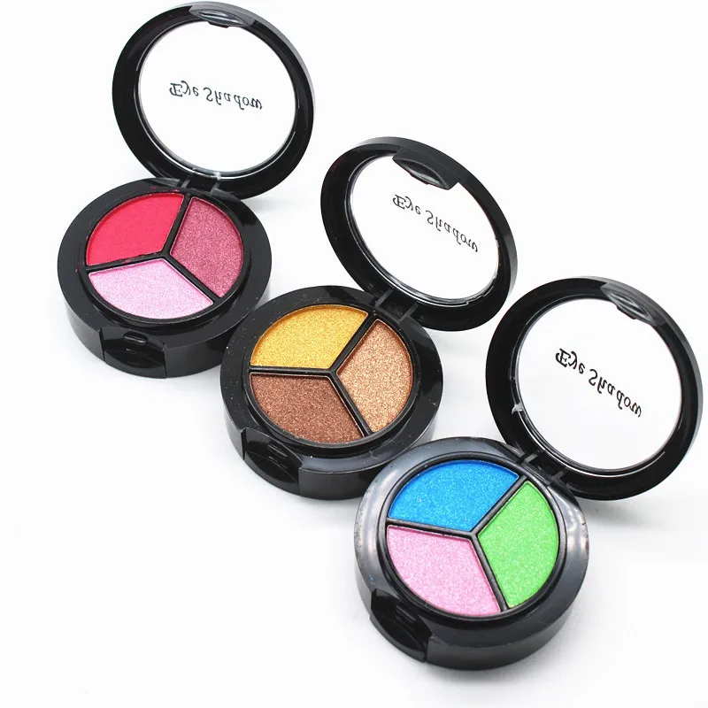 Палитра теней для век 3 цвета палитра наборы дымчатой косметики натуральные