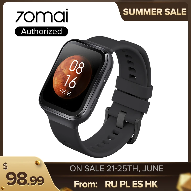 Смарт часы 70mai Bluetooth GPS пульсометр 5ATM|Смарт-часы| |