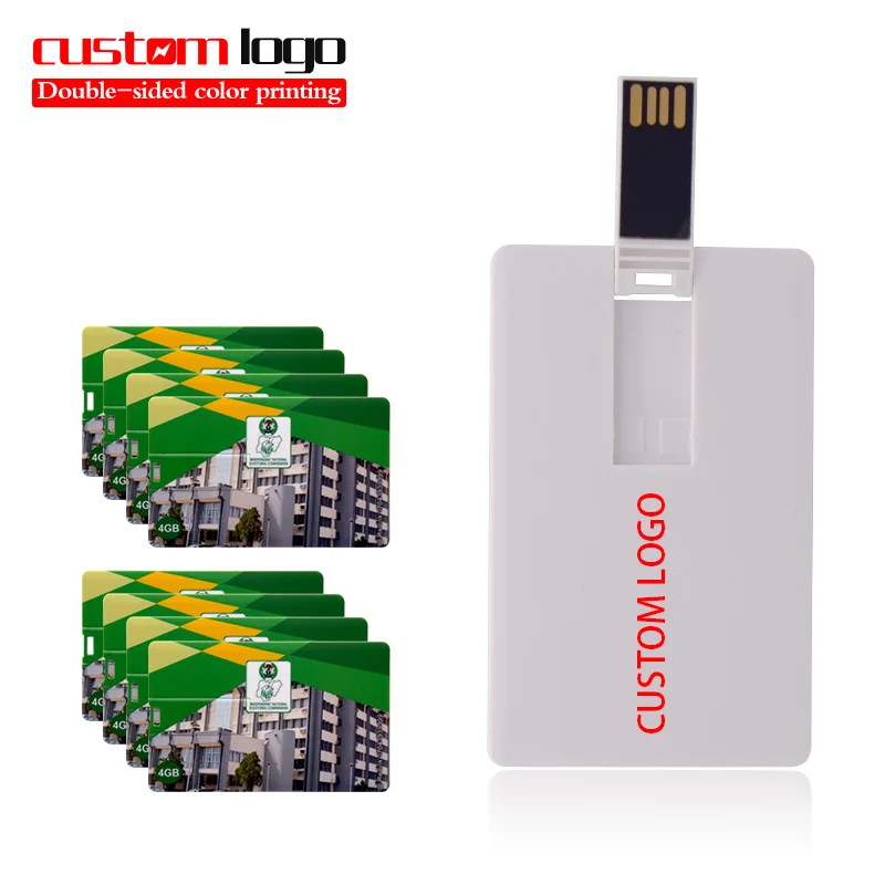 30 шт./лот оптовая продажа супер тонкая кредитная карта USB флеш-накопитель 4 ГБ 8 16 32