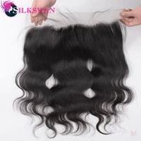 silkswan hair brazilian 134 lace frontal body wave remy human hair ear to ear closure pre plucked hairline with baby hair
