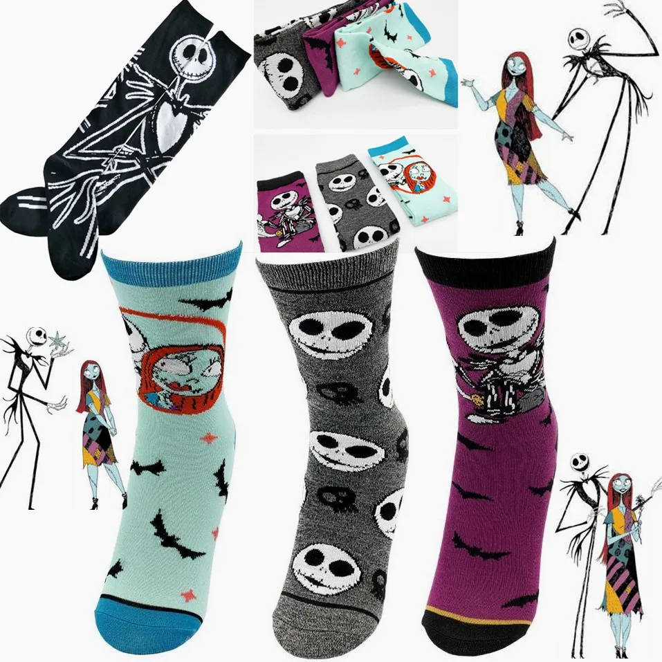 Новинка носки для косплея Джека Скеллингтона Кошмар перед Рождеством хлопковые
