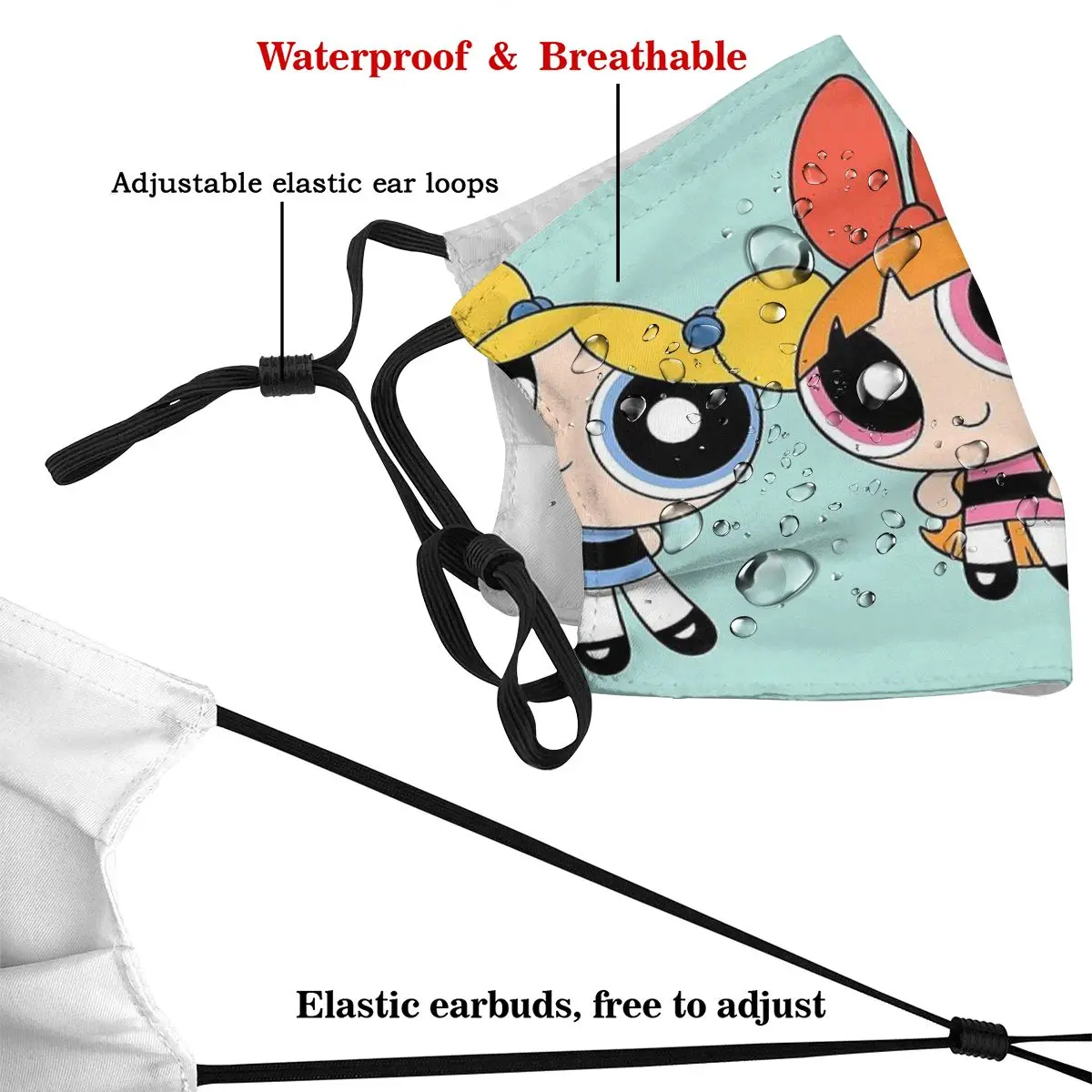 Маска для лица с пузырьками цветущих бабочек анимационная маска рта фильтрами |