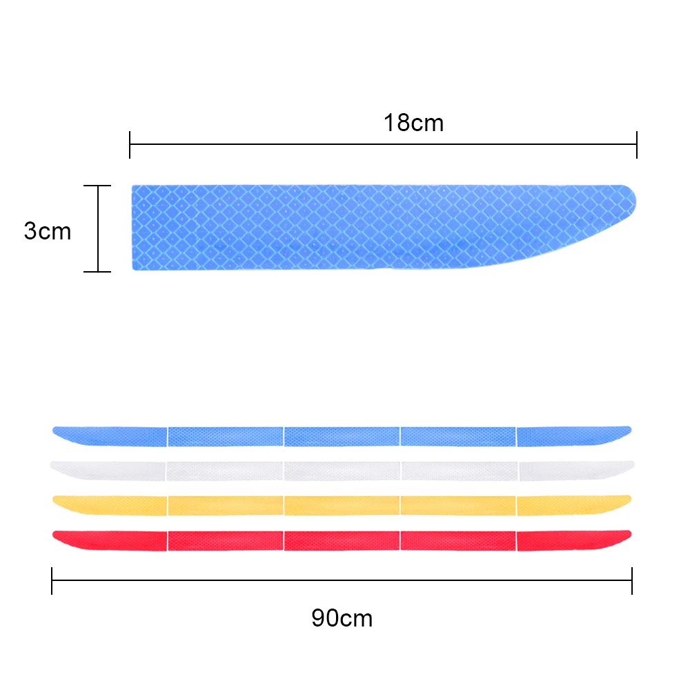 

FORAUTO Car Reflective Sticker Trunk Warning Sticker Strip Nano Tape Strip For Driving Safety Auto Decorations 4 Colors