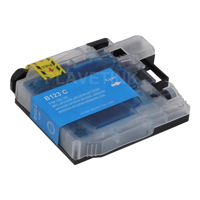 Картриджи Plavetink LC123 с полными чернилами для принтера Brother MFC J650DW J6720DW J6520DW DCP J4110DW J552DW