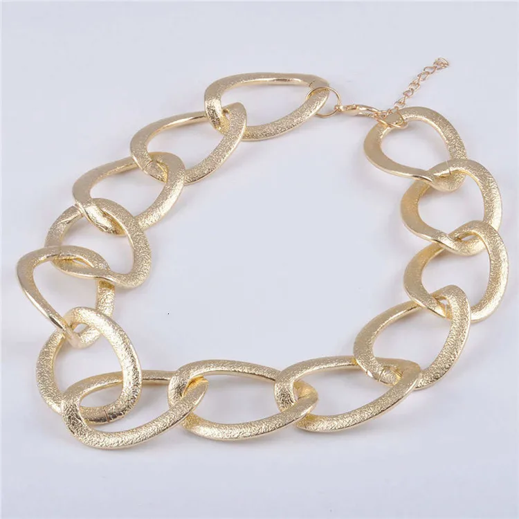 Горячая Мода Панк колье ожерелье Gros Collier Femme матовое скрученное массивное длинное ожерелье на цепочке ожерелье N1056