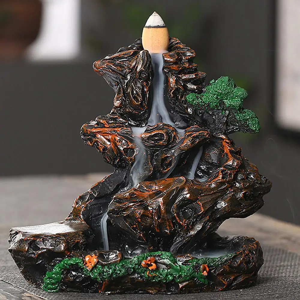 

Hot Sales!! Resin Pour Down Incense Burner Holder Home Meditation Censer Home Decoration