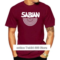camiseta de estilo informal para s 2xl 4xl 5xl camisa con logo de sabian cymbals color negro talla grande a la moda