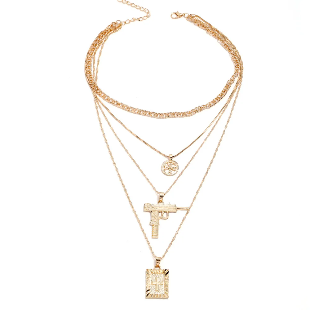 Мода Монета ракушка многослойное ожерелье s & Кулоны для женщин Девушка Золото