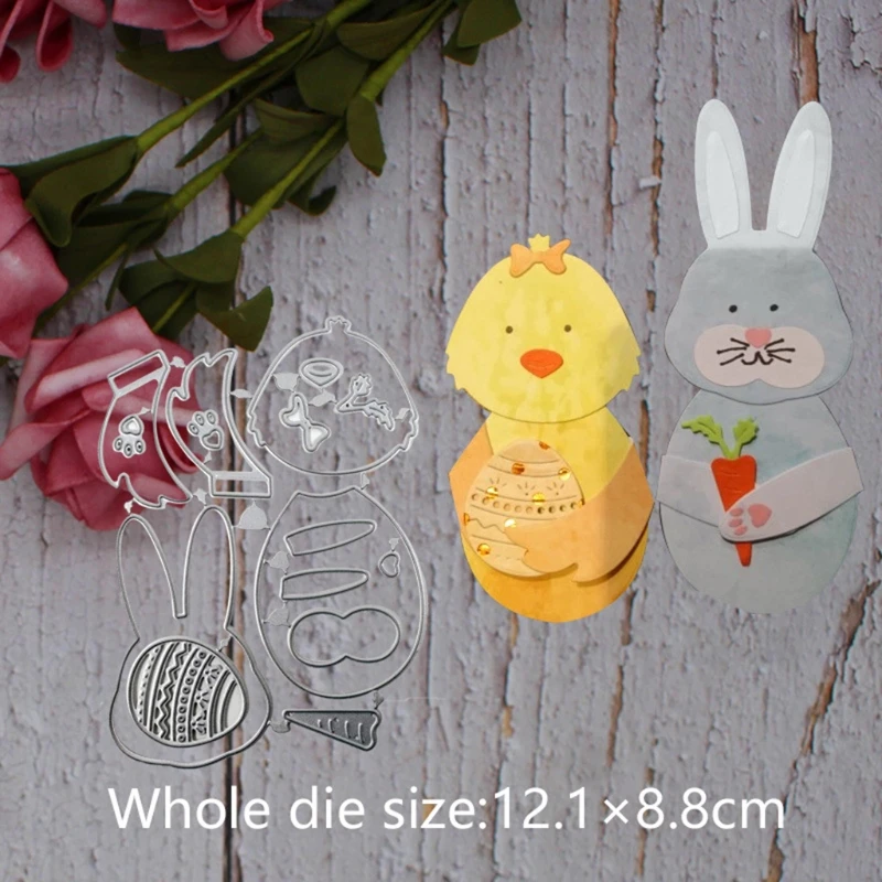 

Easter Bunny Chick Metal Cutting Dies Stencil Scrapbooking DIY Album Stamp Paper