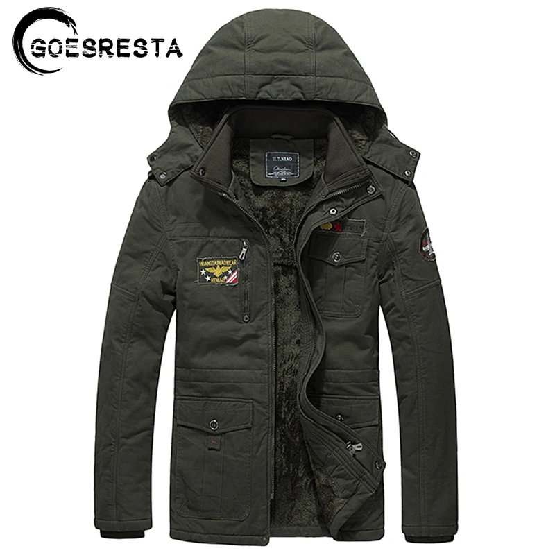 Brand Thicken Warm Washed Cotton Winter Jacket Men Windproof Military Fashion Parkas High Quality Men Jacket Large Size M-5Xl