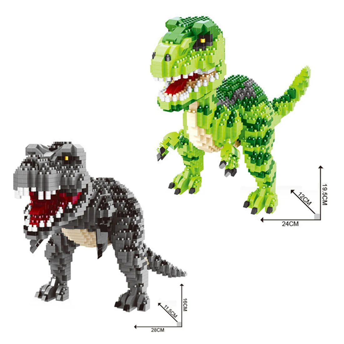 

Популярный креативный классический тираннозавр рекс Велоцираптор мир Юрского периода модели динозавров кирпичи мини микро алмазные блоки...