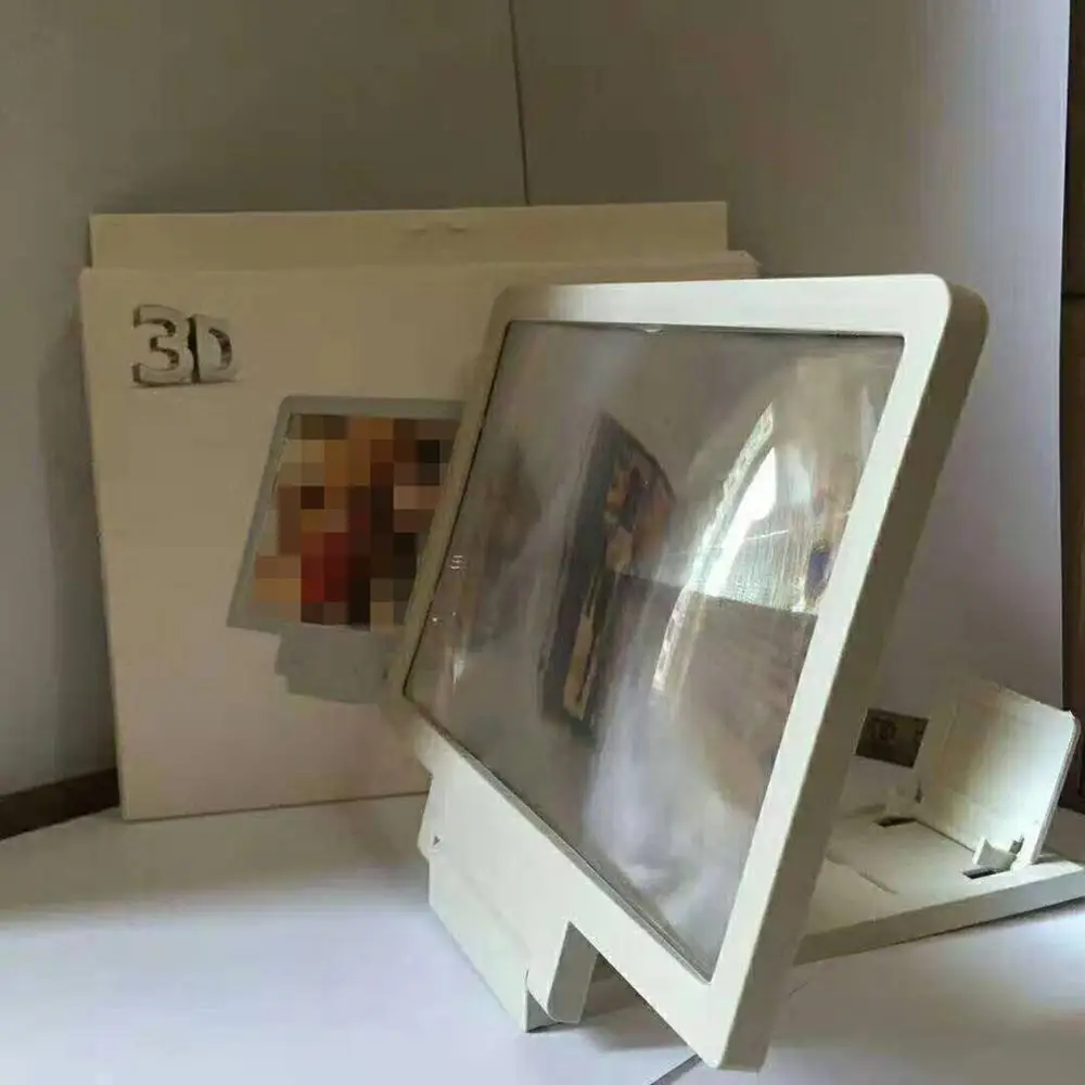 Mobile Phone 3D Screen Magnifier Eye Protection Phone Video Screen Amplifier Expander Stand Holder