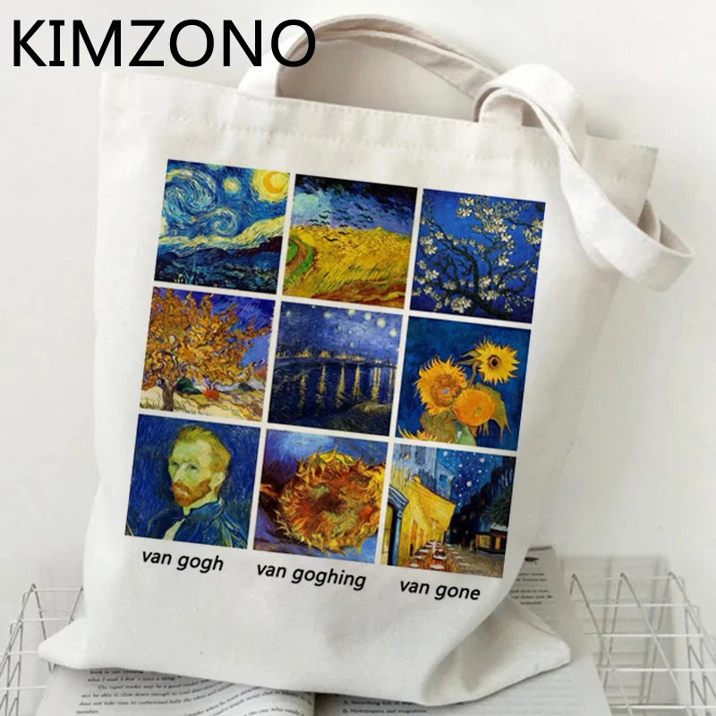

Сумка для покупок Van Gogh, сумки для волос, многоразовая сумка из джута, сумка, перезаряжаемые сумки на заказ