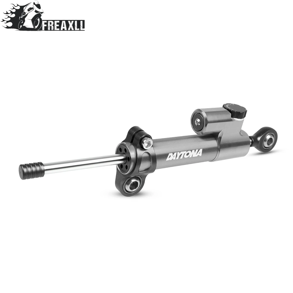 Black-Gray Мото CNC мотоцикл рулевой демпфер Стабилизатор Линейный Обратный контроль безопасности для Triumph DAYTONA T595 955i Daytona 675 R - Цвет: Black-Gray