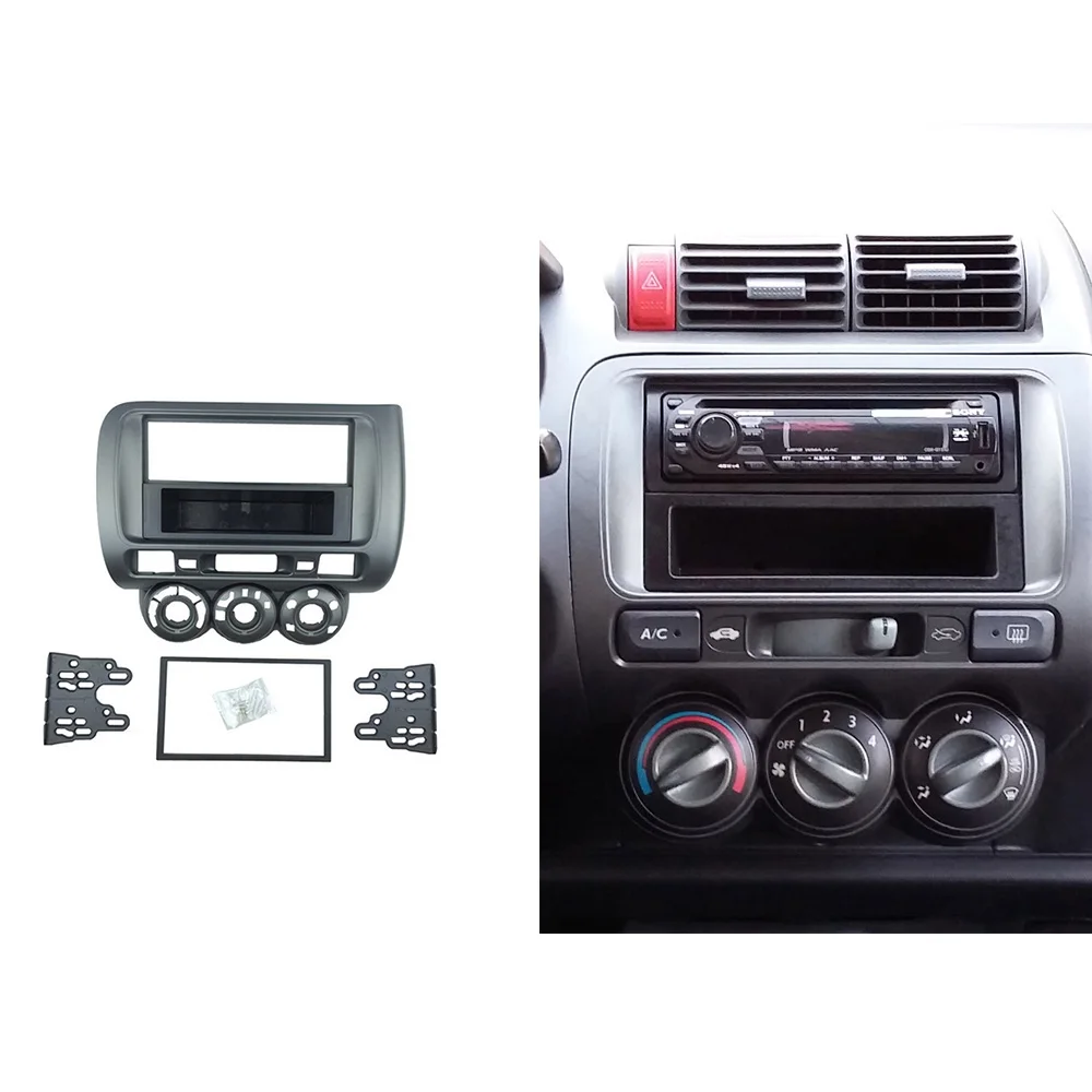 Один/двойной Din Переходная для Honda Jazz Радио DVD стерео CD панель Dash Монтажная Установка отделка фасции комплект рамка