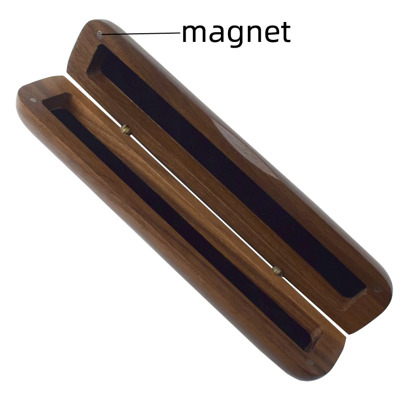 Коробка для ручек ручной работы из натурального дерева пенал орехового