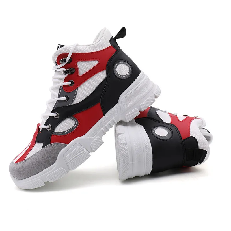 Мужские классические ботинки на шнуровке LIN KING Блестящие ботильоны с высоким