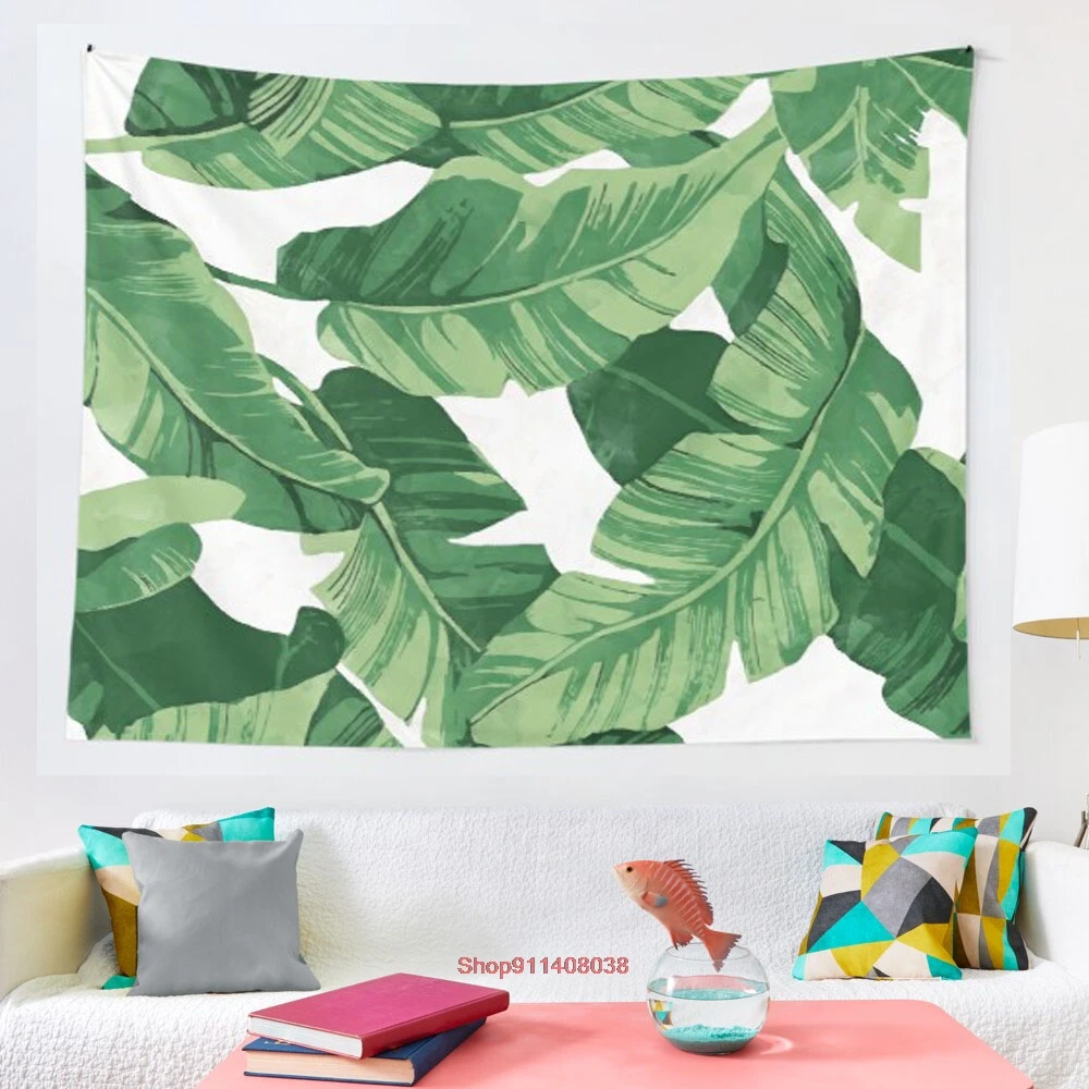 

Tropical banana leaves II tapestry Wall Hanging Astrology Divination Bedspread