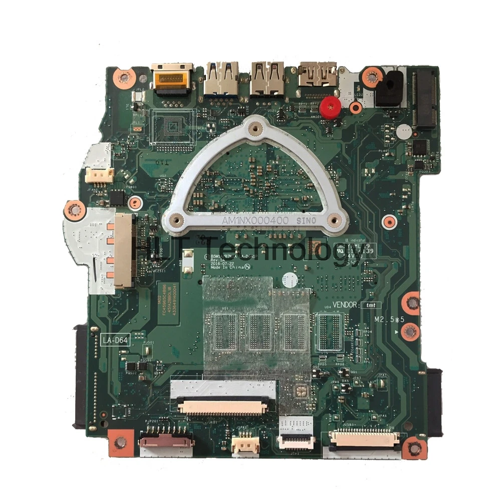 Online Laptop Motherboard For ACER Aspire ES1-533 B5W1A B7W1A LA-D641P NBGH411001 NB.GH411.001 N3350 CPU DDR3 Mainboard