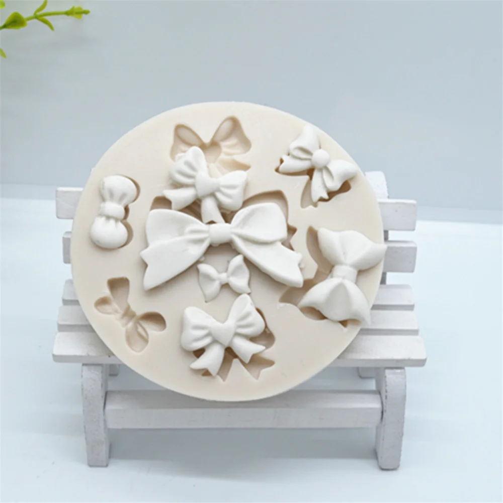 Luyou 1 шт. бантики смолы силиконовые формы Fondant (сахарная) прессформ торта украшения