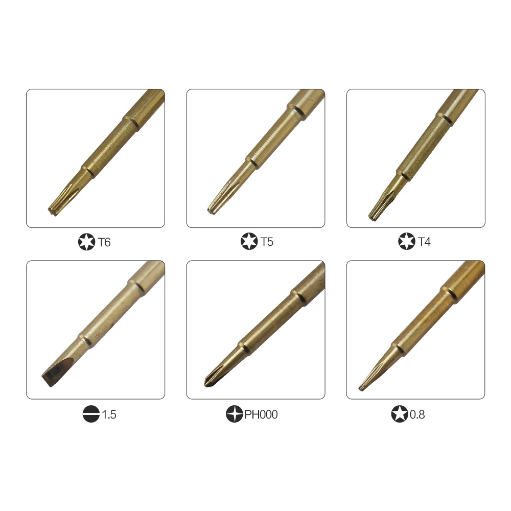 Набор прецизионных отверток 0 8 Pentalobe T4 T5 T6 PH000 2 6 шт. плоские отвертки для ремонта