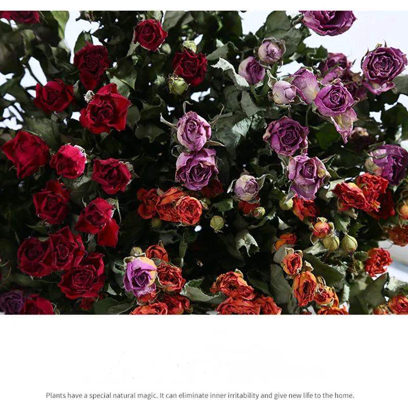 

1 Bunch Natural Dried Flower Rose Bouquet Wedding Christmas Family Party Environment Beautification Home Decoration