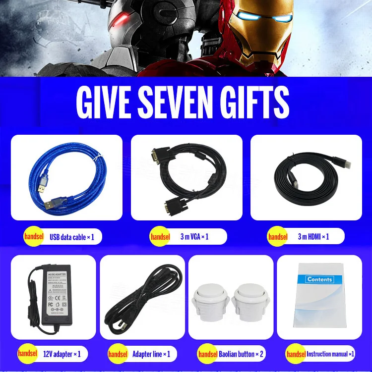 Electronic arcade game console pandora station 3D 6s 1399/2200/2260 in 1 game console for home