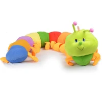 50cm cute cartoon animal colorful inchworm caterpillar soft comfortable kids doll throw pillow cushion toy children gift
