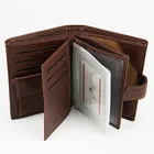 Мужской кожаный клатч, с отделением для монет и паспорта, W207