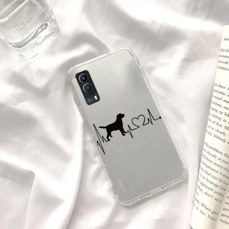 

Heartbeat Chart Dog Paw Phone Case Transparent for vivo x y s 7 9 1 7 5 6 50 53 66 55 69 67 e plus pro