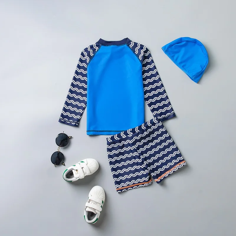 Экспорт детский купальник для мальчиков Детский раздельный Быстросохнущий с