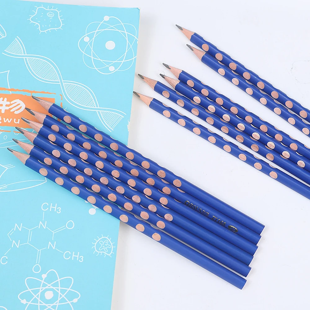 100Pcs/set Triangle Wood Pencil HB Graffiti Graphite Correct Writing Posture Children's Pencils School Student Stationery | Канцтовары