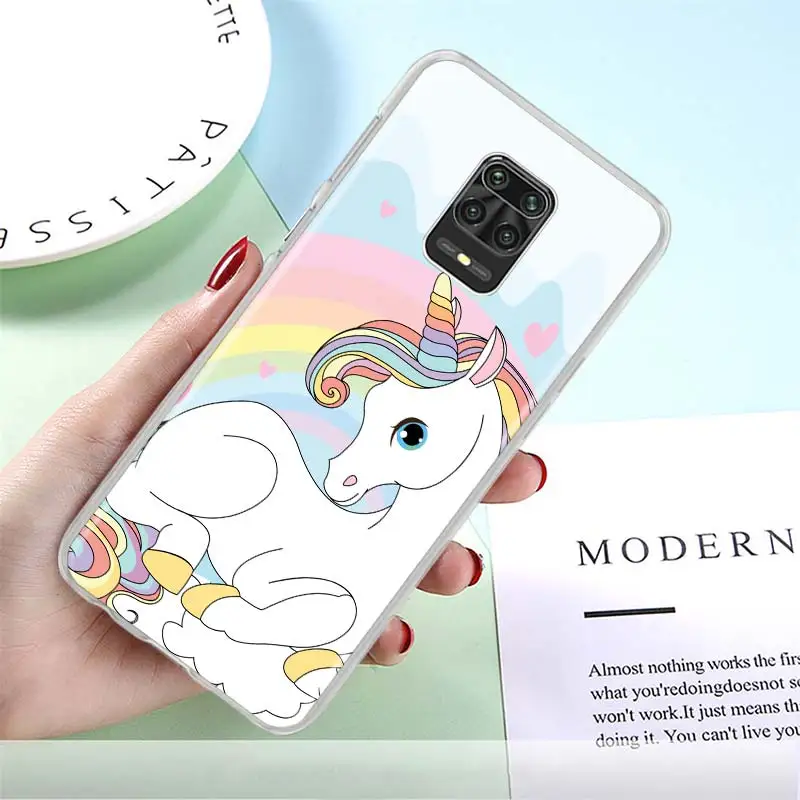 

Phone Case for Xiaomi Redmi Note 10 9S 9T 9 8 Pro 8T 7 7A 9A 9C K30 K40 Cartoon Baby Unicorns Bumper Cover Shell Coque Fundas