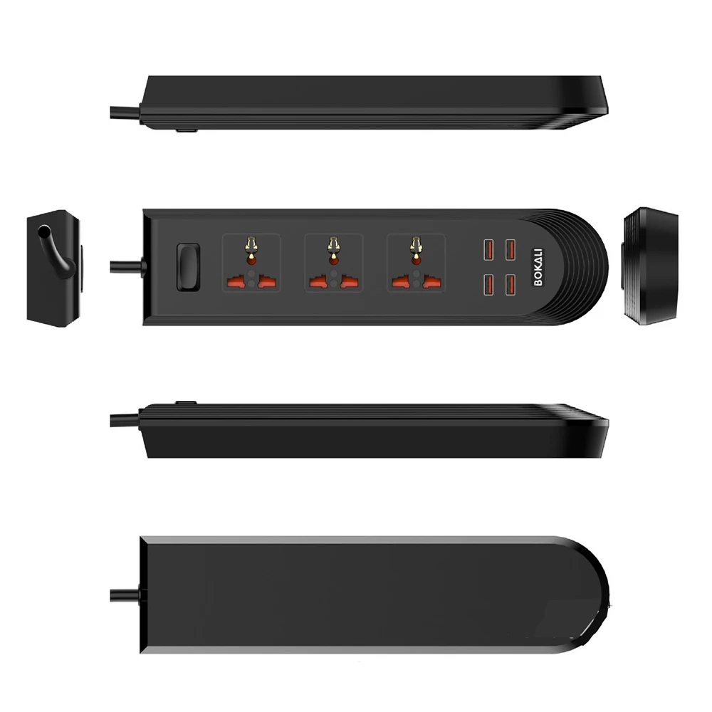 Несколько Мощность полосы 3 Way розетки приводит Электрический универсальное