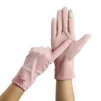 women lace sunscreen gloves summer spring lady stretch touch screen anti uv slip resistant driving glove breathable guantes 23cm