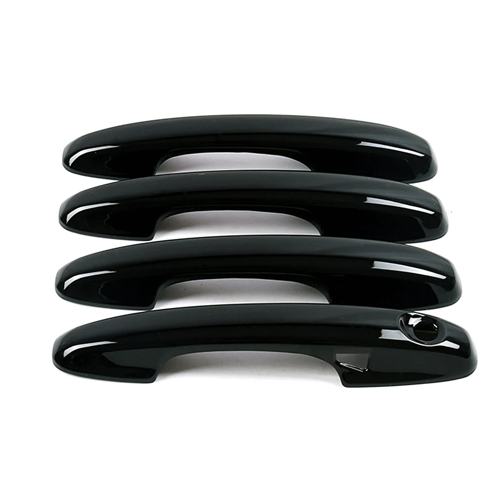 

Black Color For Ford Focus 2019 2020 Exterior Side Door Handle Cover Moulding Chrome Trim Frame Bezel With 2 Smart Hole