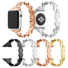 Ремешок для Apple Watch Band, браслет со стразами для Apple Watch 38 мм 42 мм Series 5 4 3 2 1, 40 мм 44 мм