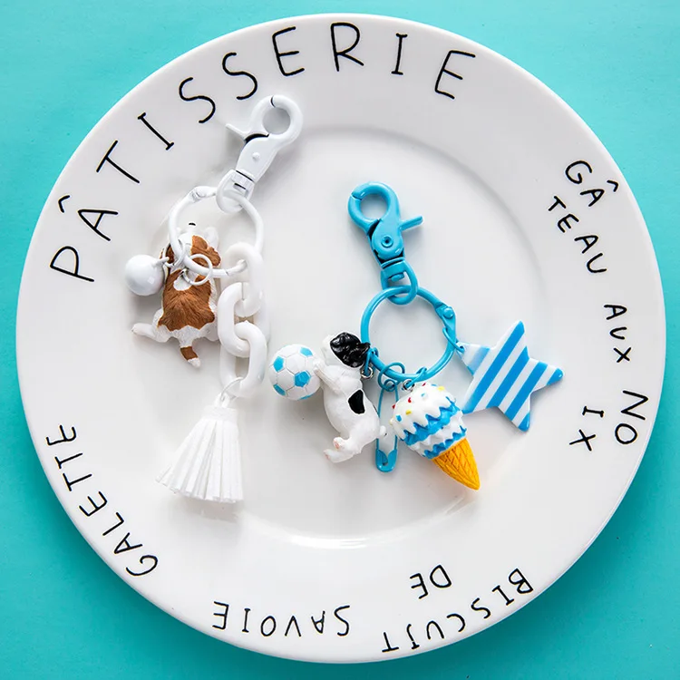 Супер пожарный питомец Шиба ину собака брелок мультфильм креативная Мужская и