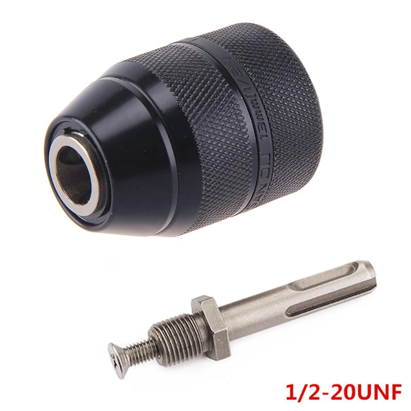 

425D Drill Chuck Adapter, 2-13mm 1/2-20UNF Mount Heavy Duty Professional Converter Tool with SDS Plus Shank Adaptor