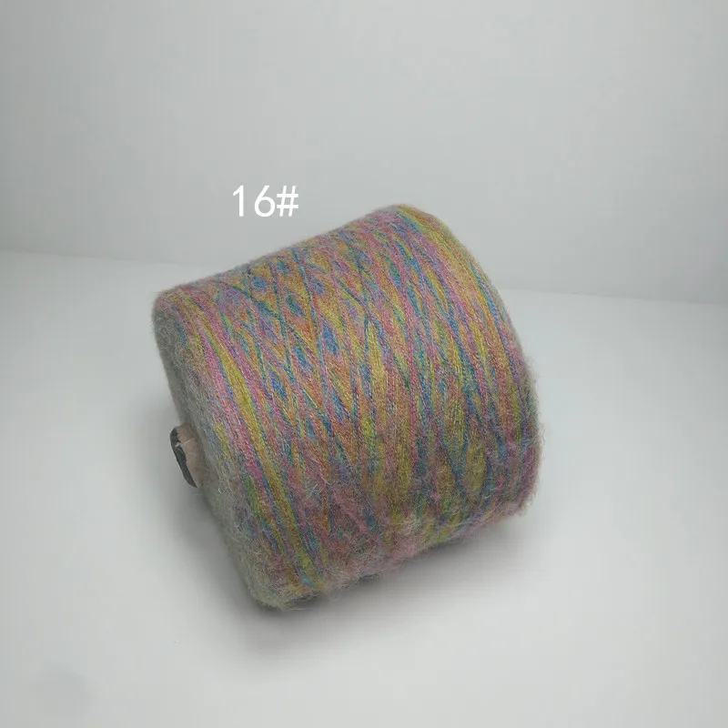 color 16 70% Ангорская шерсть, вязаная крючком, мохер, линия для вязания, lanas ovillos, пряжа для вязания крючком zl50 - Цвет: color 16