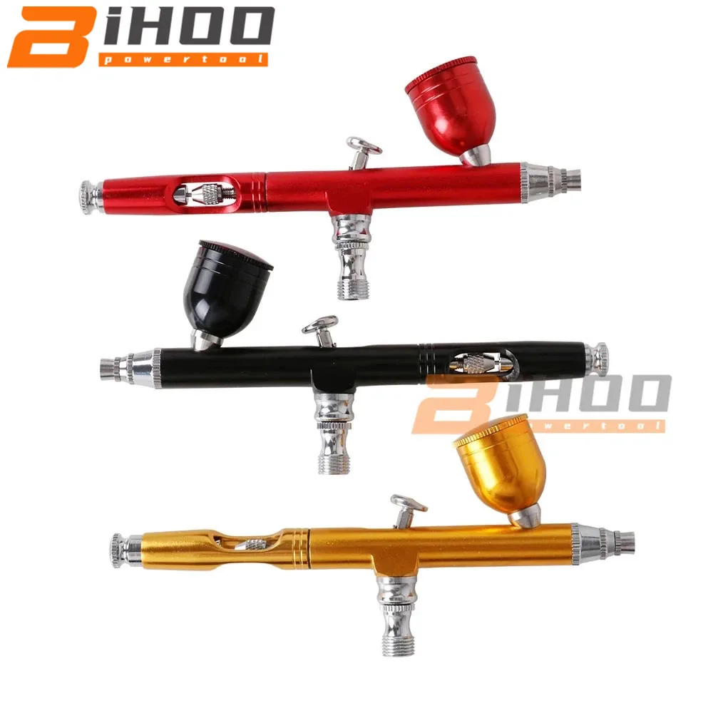 Аэрограф с гравитационной подачей краски распылитель соплом 0 3 мм в комплекте