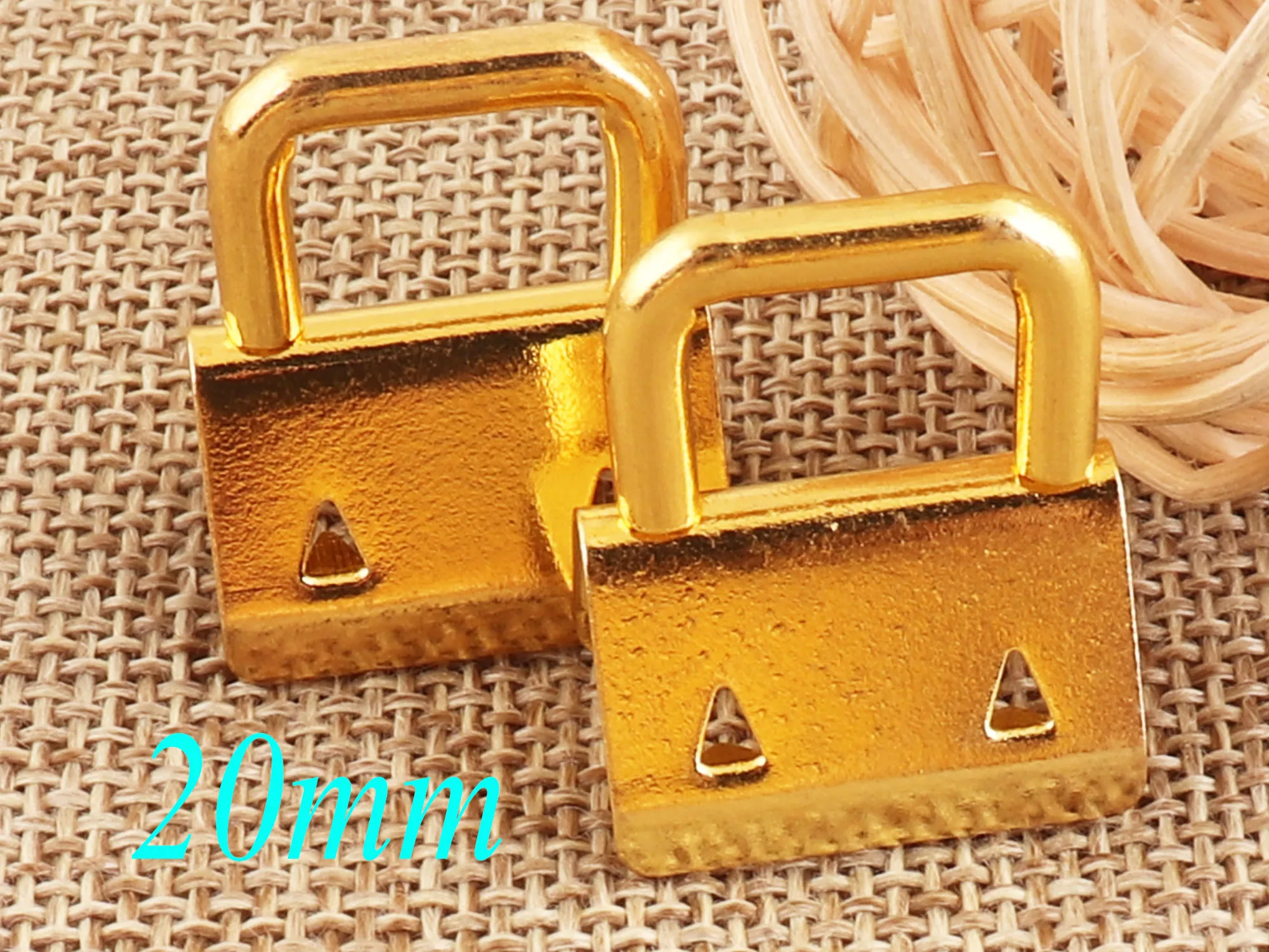 

12 Sets Gold Key Fob Hardware with Key Rings 20MM Key Fobs Hardware Key Chain Cotton Webbing Key Chains Key Fob-Wholesale