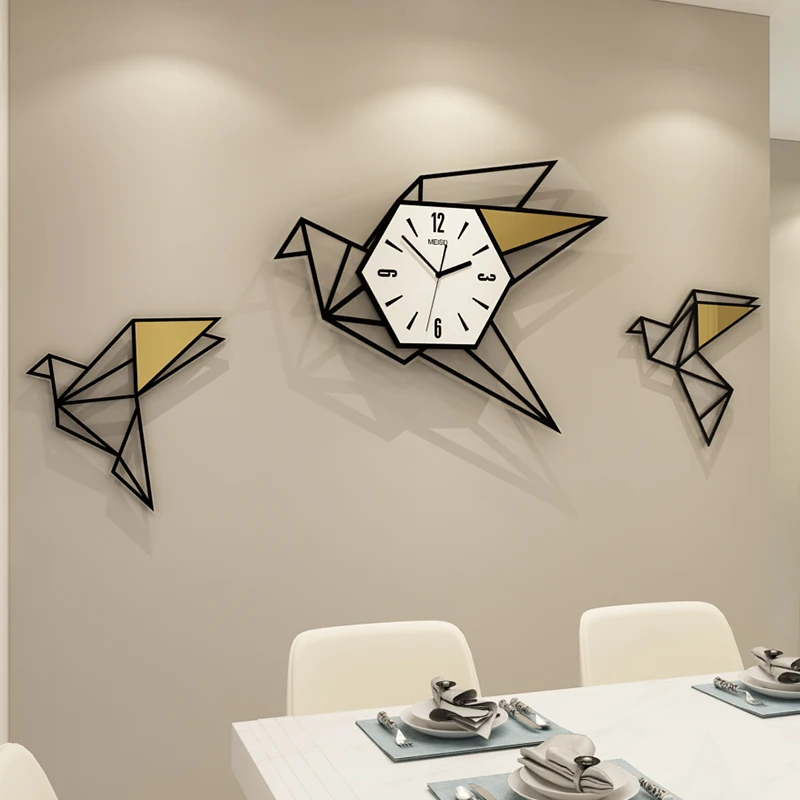 Настенные 3d часы в скандинавском стиле домашний декор гостиная современные