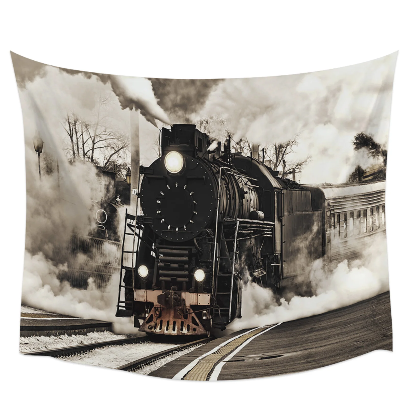 

Гобелен в стиле ретро с паровозом, настенный Декор для дома, гобелен для спальни, Настенный Коврик для йоги, коврик для пикника