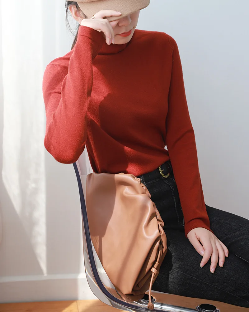 

Knitted Jumper Winter Tops Turtleneck Pullovers Casual Sweaters Women Shirt Long Sleeve L2920pfuset