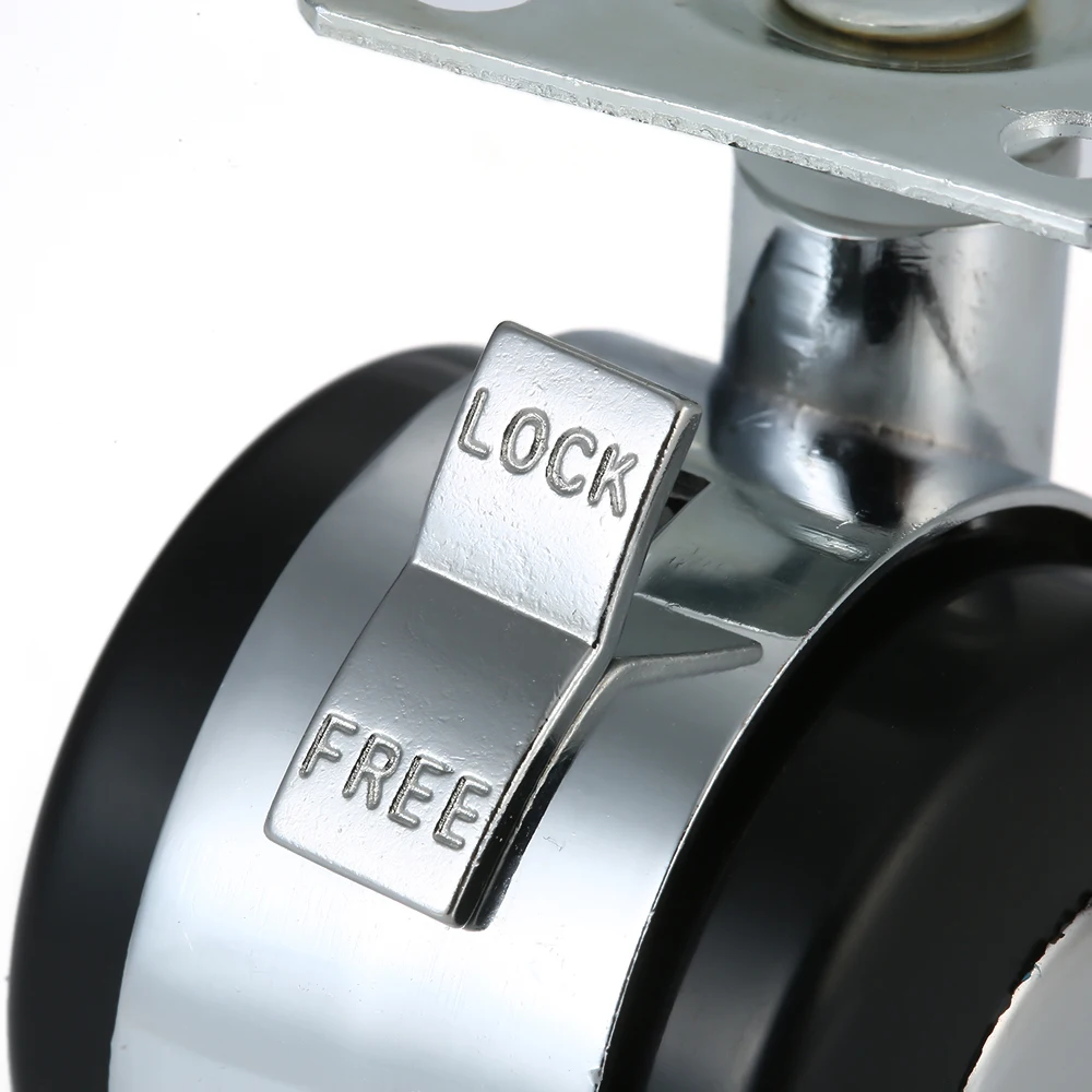 Плоский колесико для мебели с пластиной колеса из цинкового сплава нейлоновые