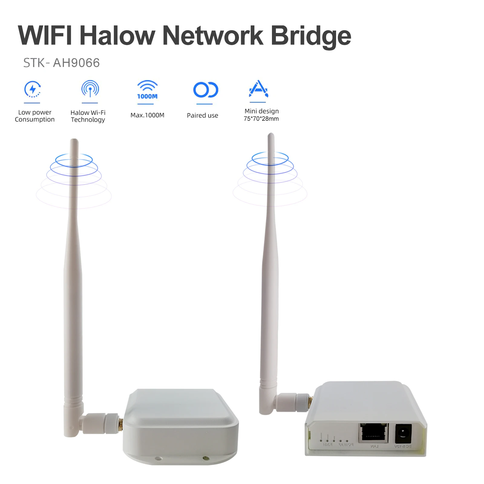 

Wireless Bridge Point-to-Point Long Range Wireless Access with 20DBi High-Gain Antenna,100Mbps 2.4G WiFi Bridge