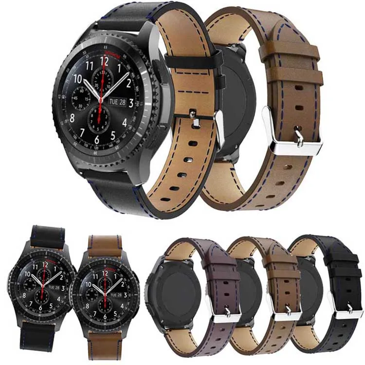 Ремешок для часов Samsung Galaxy кожаный ремешок Huawei Watch 2 Pro Classic Honor Magic GT 22 мм|Ремешки