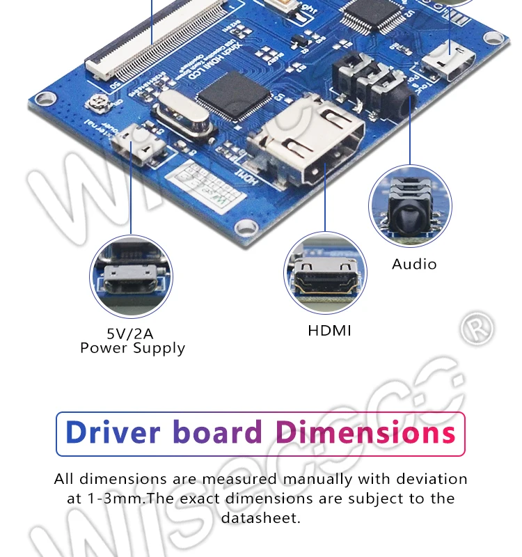 Wisecoco lvds Аудио hdmi интерфейс сенсорный драйвер платы Поддержка 2 к 4 к источник сигнала Поддержка Android Linux системы